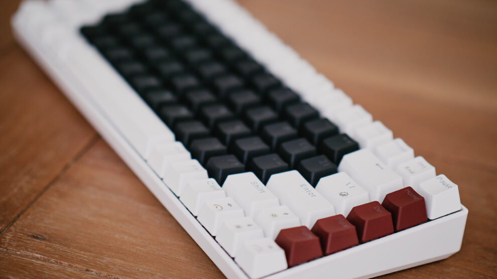 Keyboard Build: Black, White and a splash of Maroon